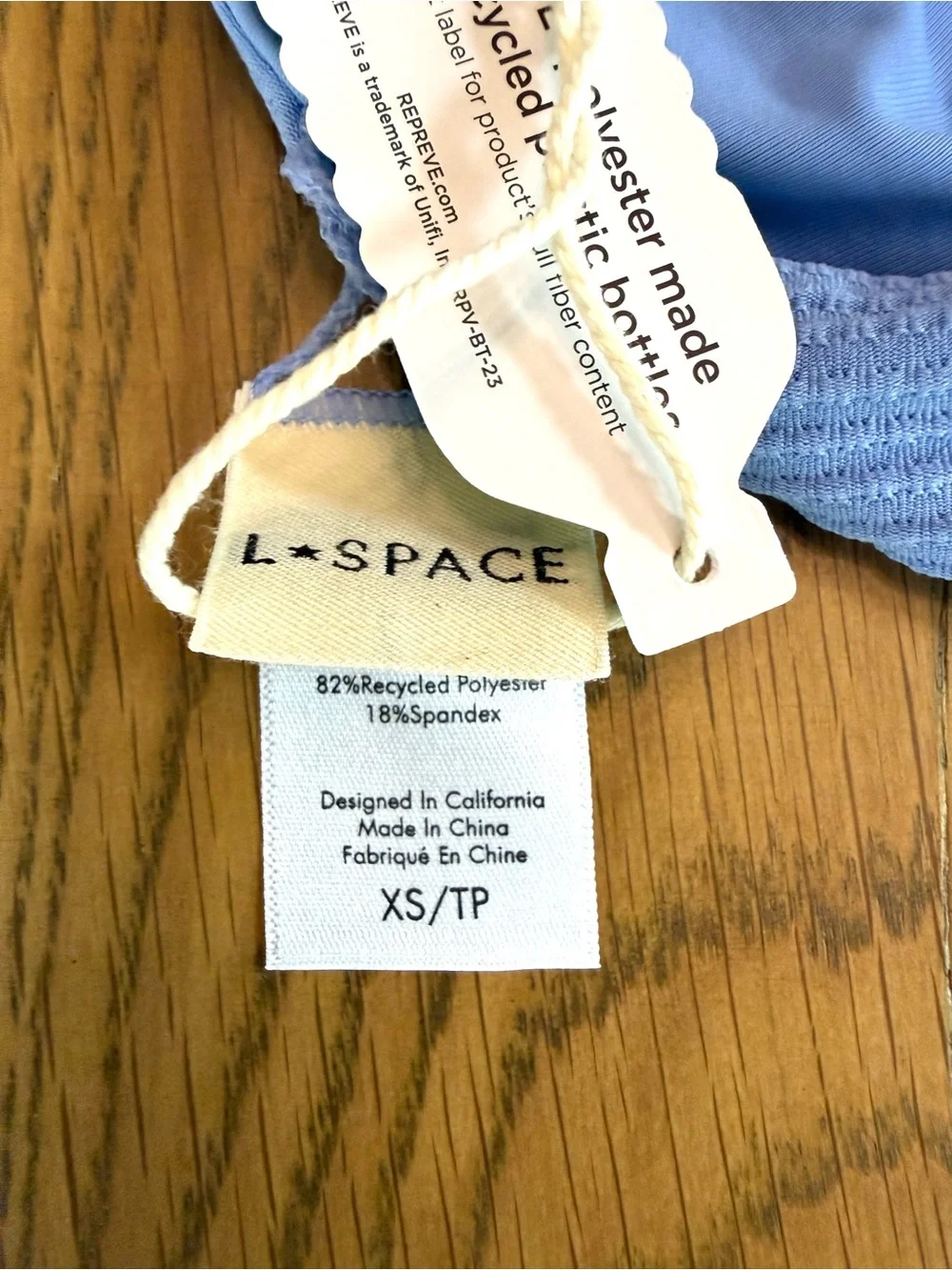L*Space for Anthropologie Desi Bikini Bottom Lt Blue High Rise Size XS & S NWT